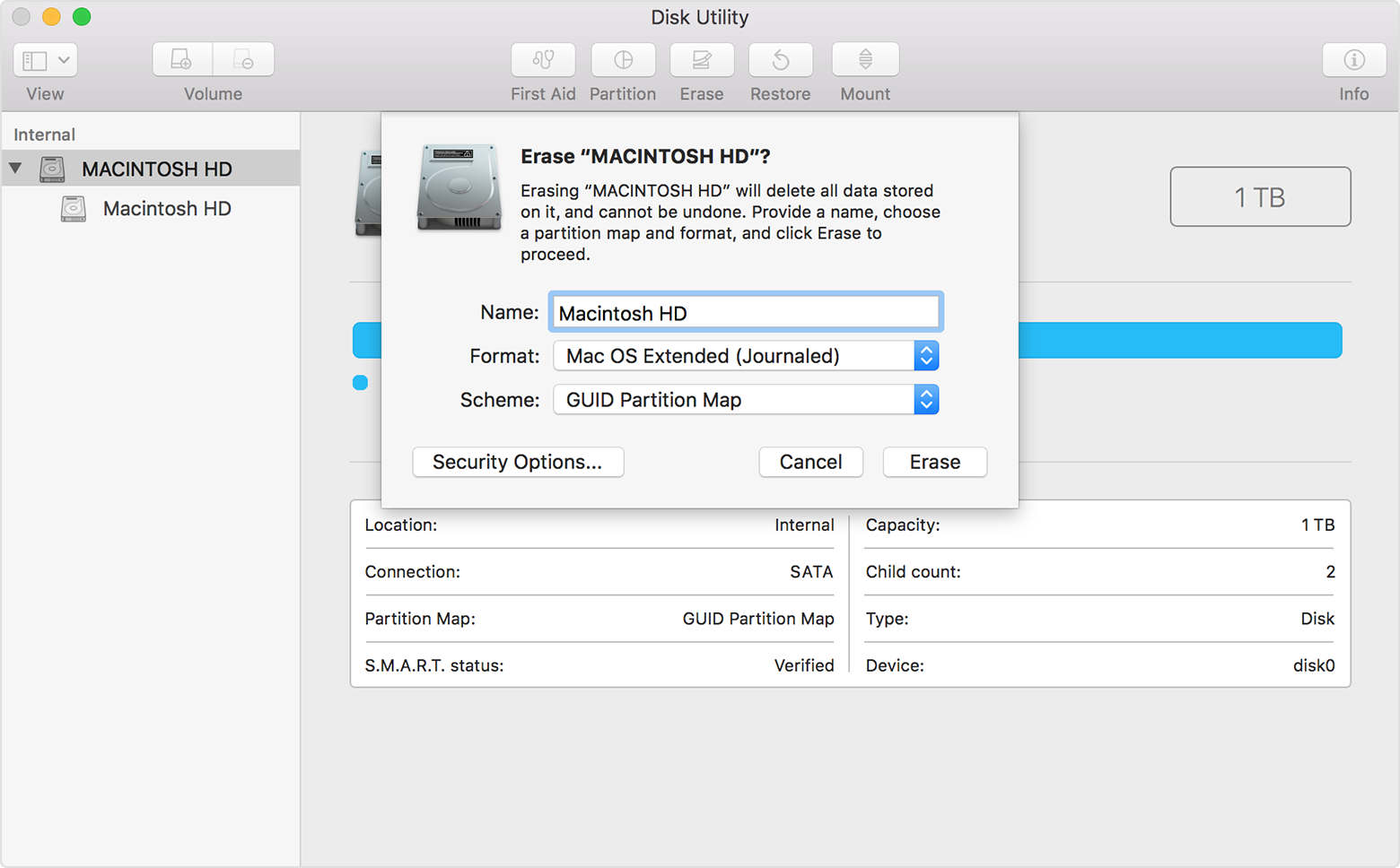how should hd be formatted for mac os x
